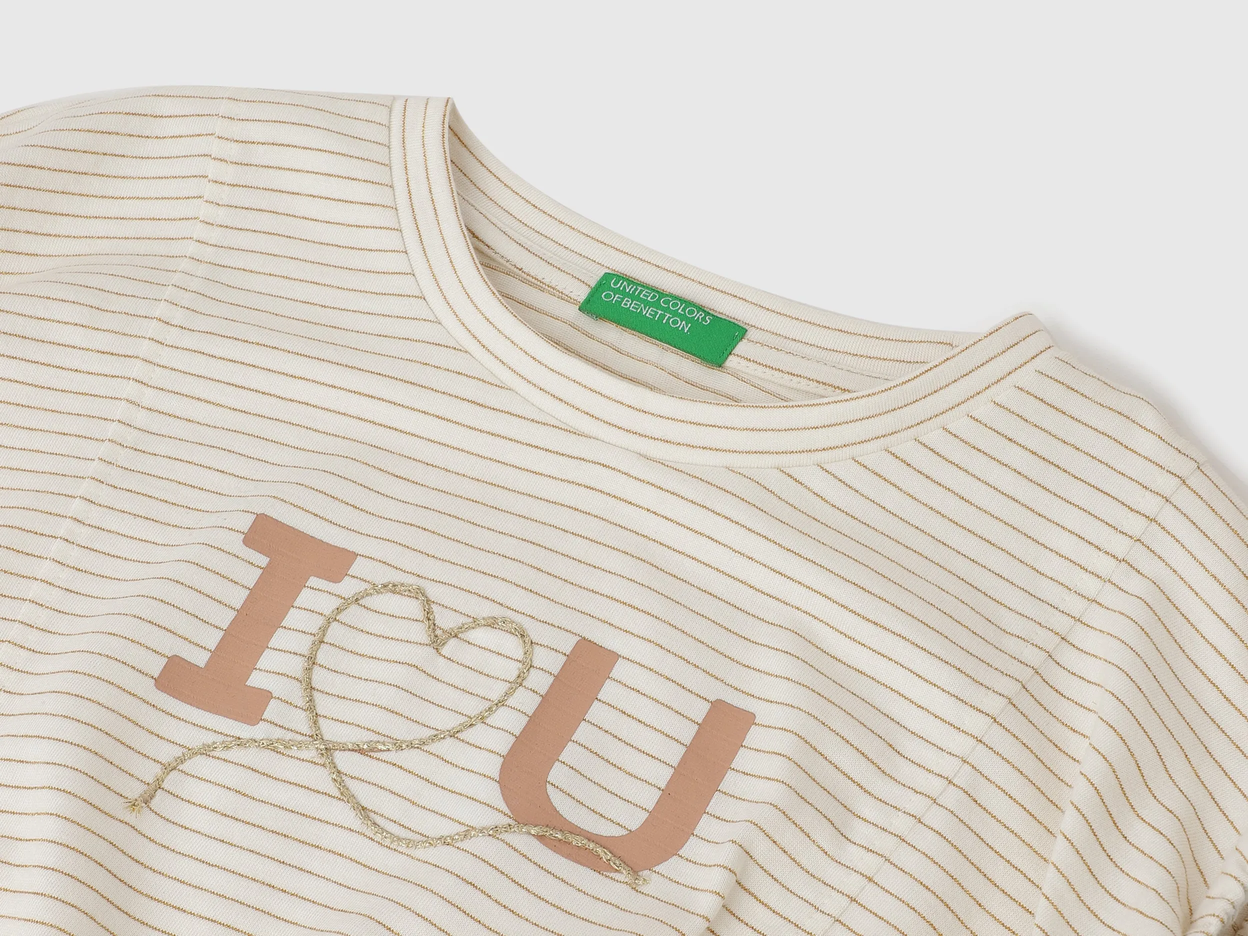 Regular Fit Round Neck Striped Top
