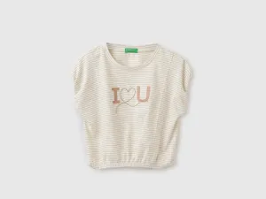 Regular Fit Round Neck Striped Top