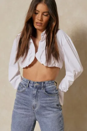 Regular White Collar Top