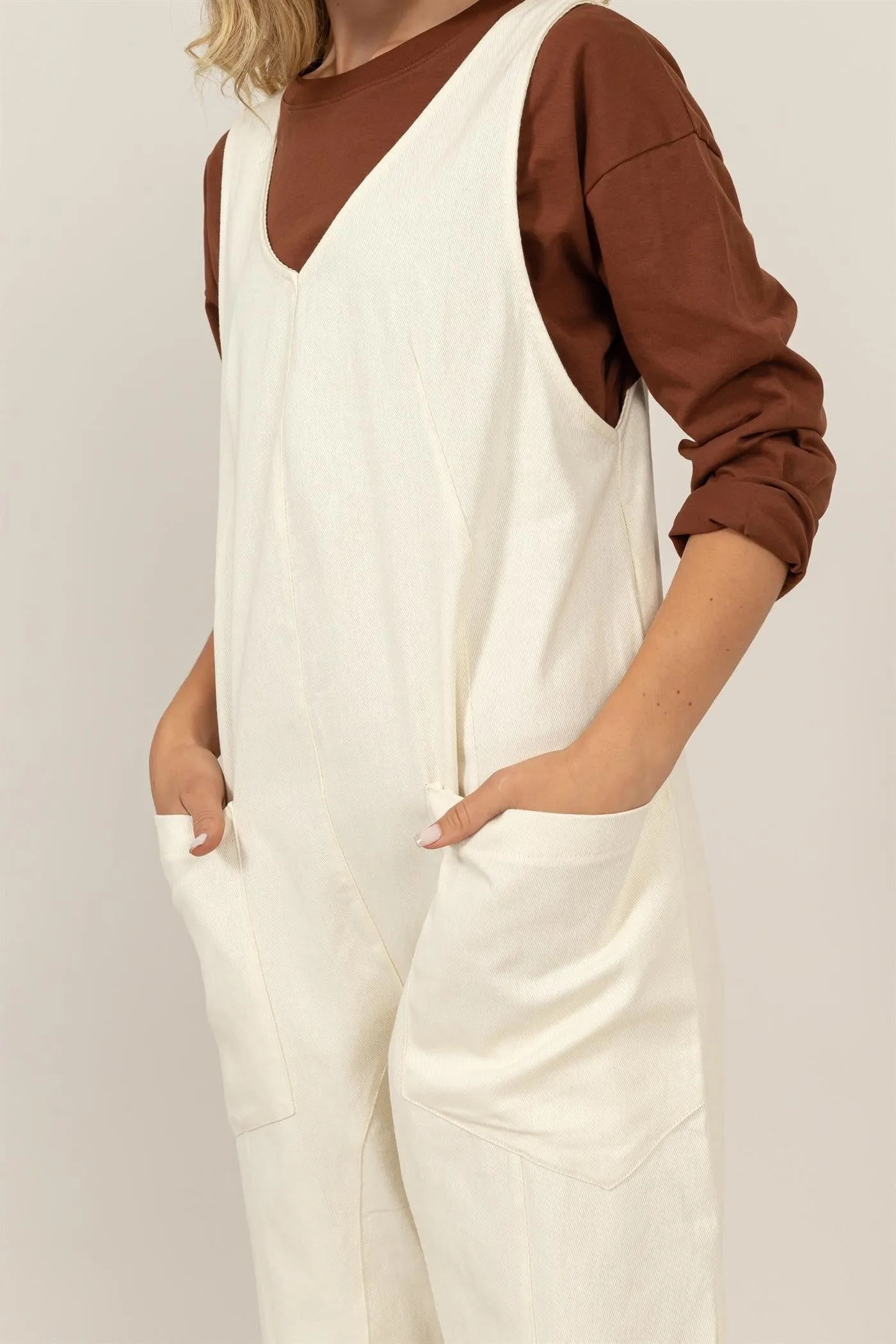 Relaxed Cream Jumpsuit