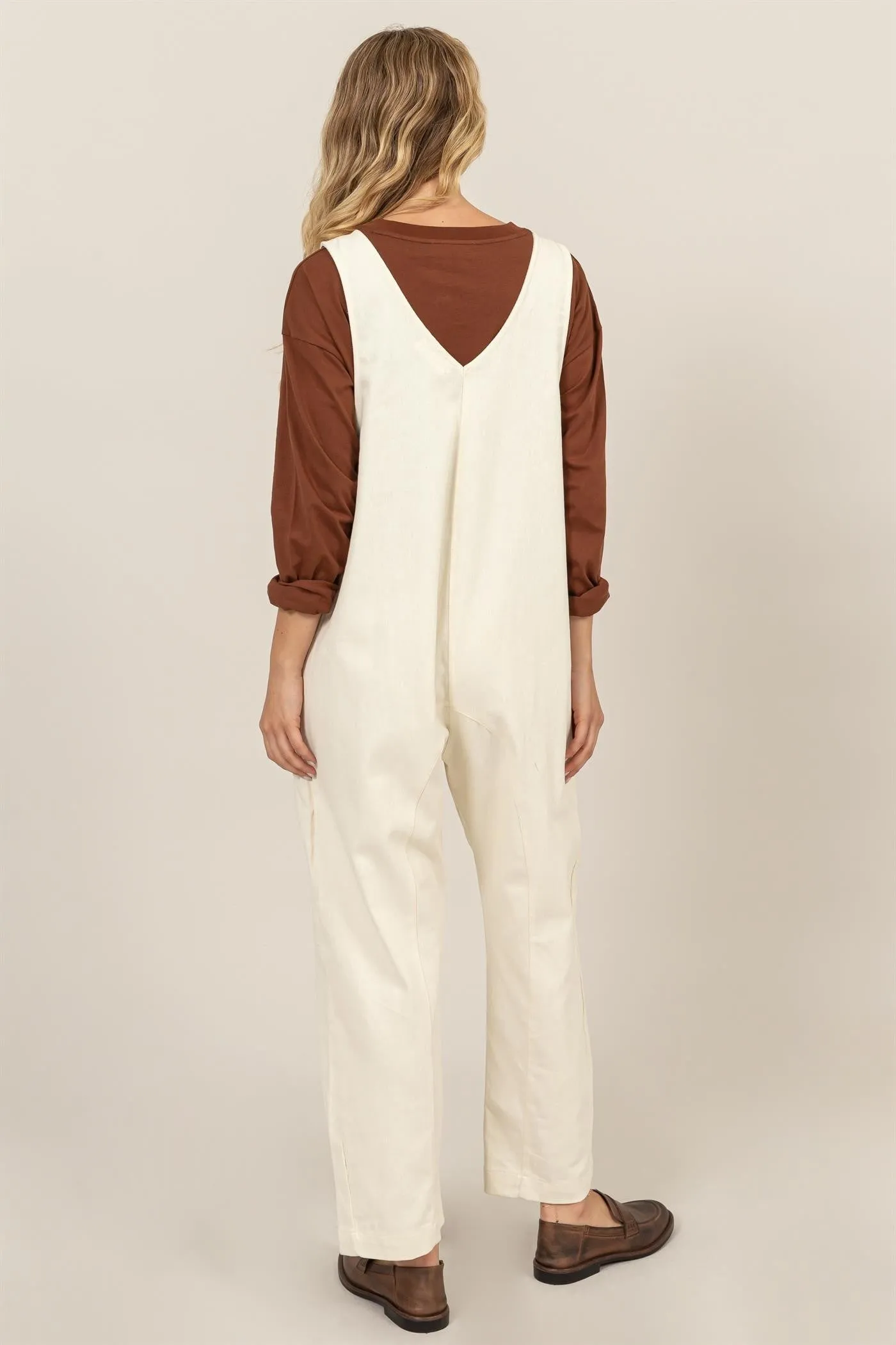 Relaxed Cream Jumpsuit