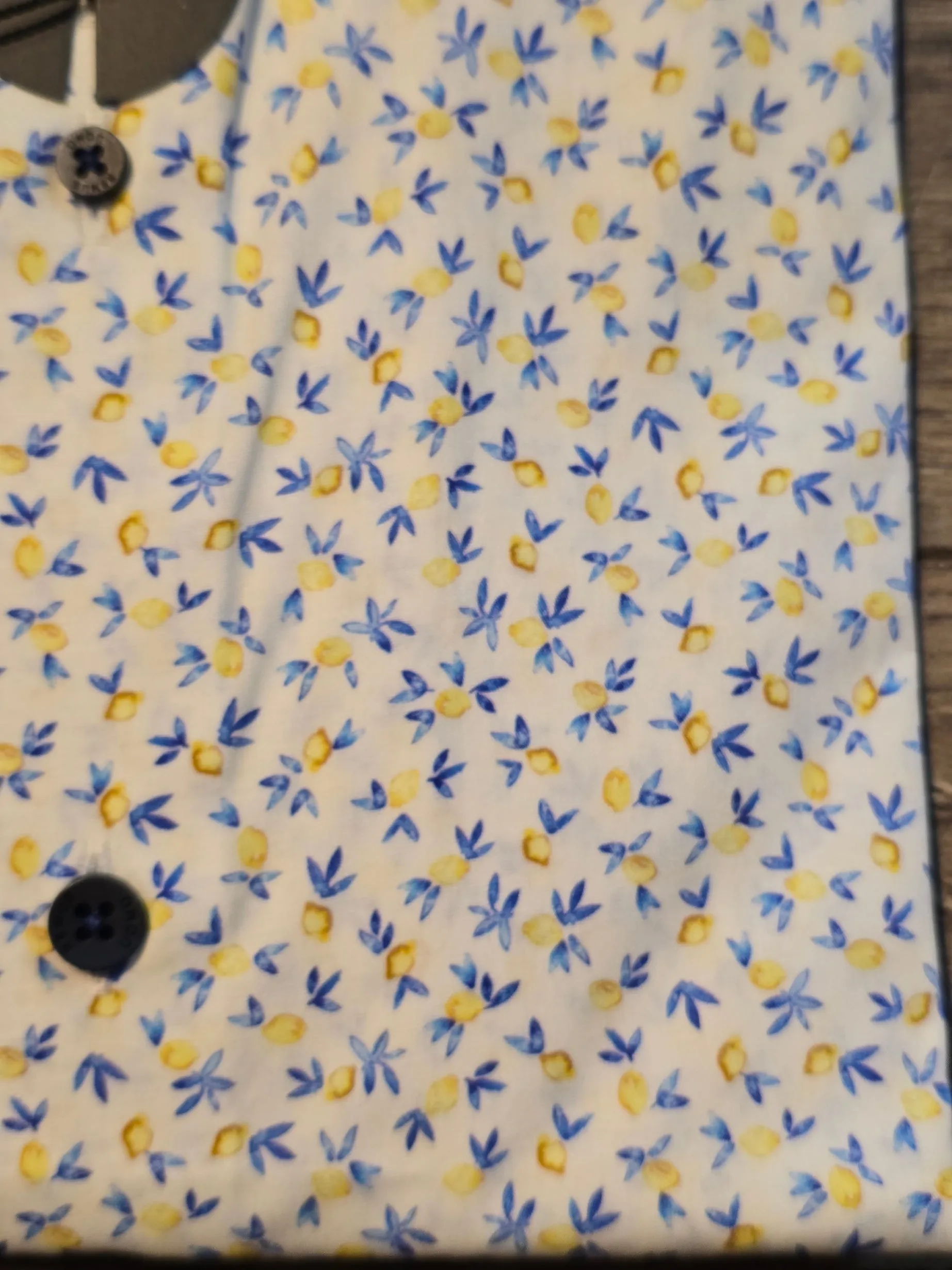 Remus Uomo Regular fit white shirt with small lemon print