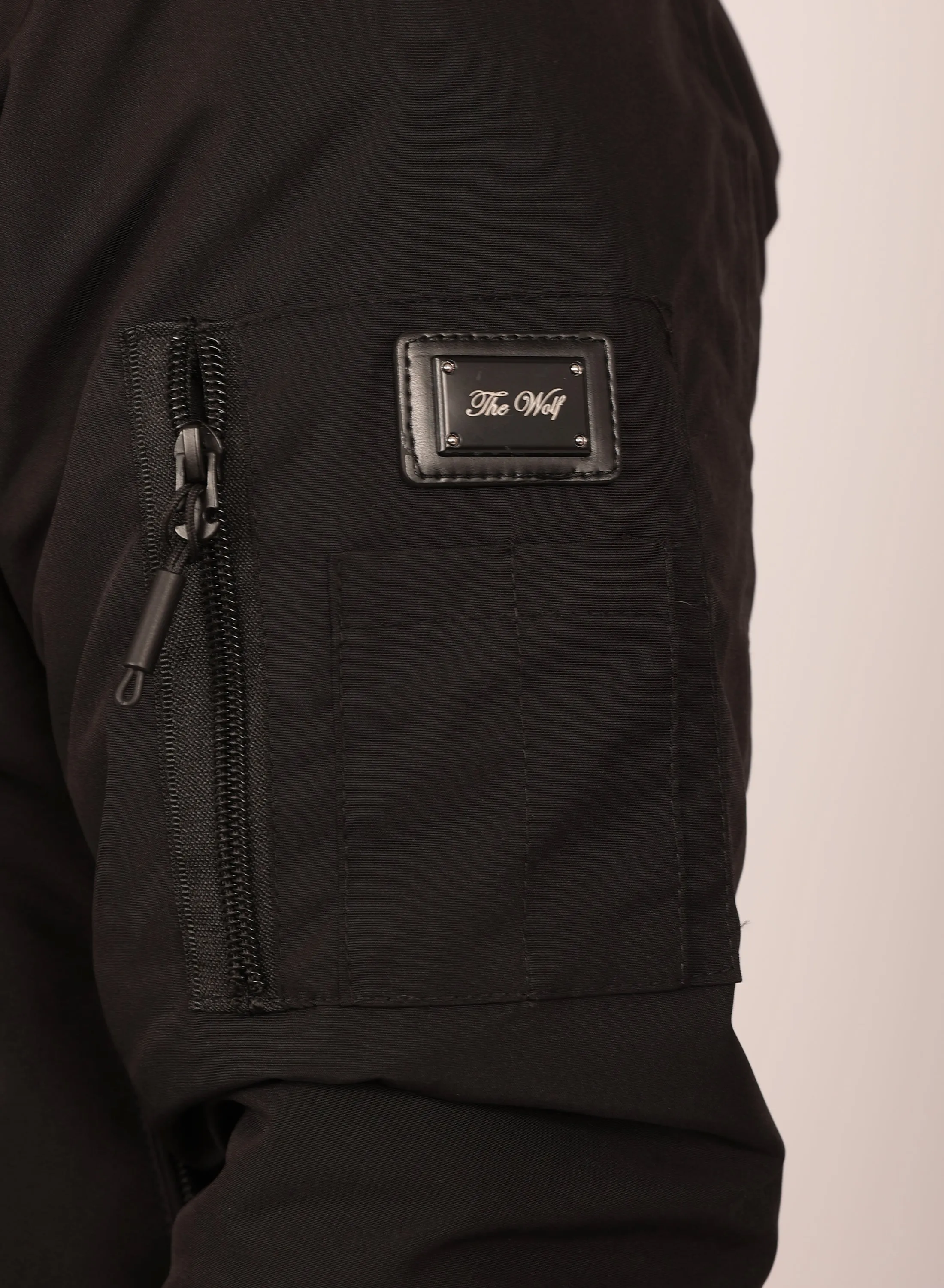 Reversible Regular Fit Bomber Jacket in Black