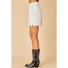 Rhinestone Fringe Skirt