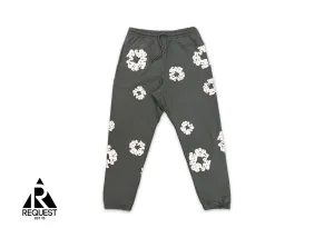 Rhinestone Wreath Sweatpants "Vintage Black"