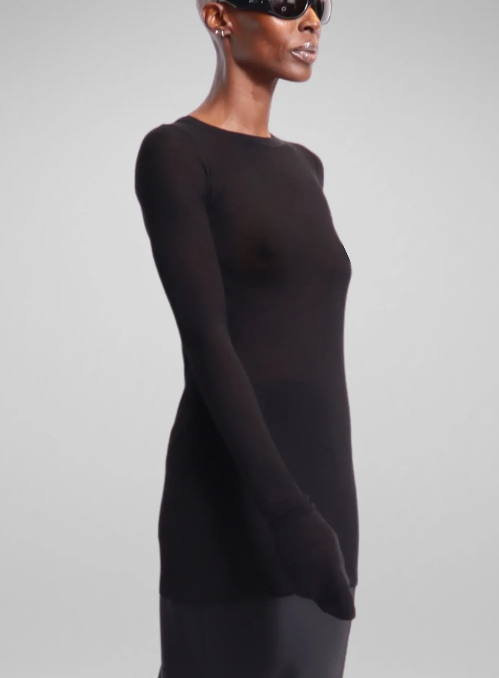 RICK OWENS | Ribbed Long Sleeve Tee
