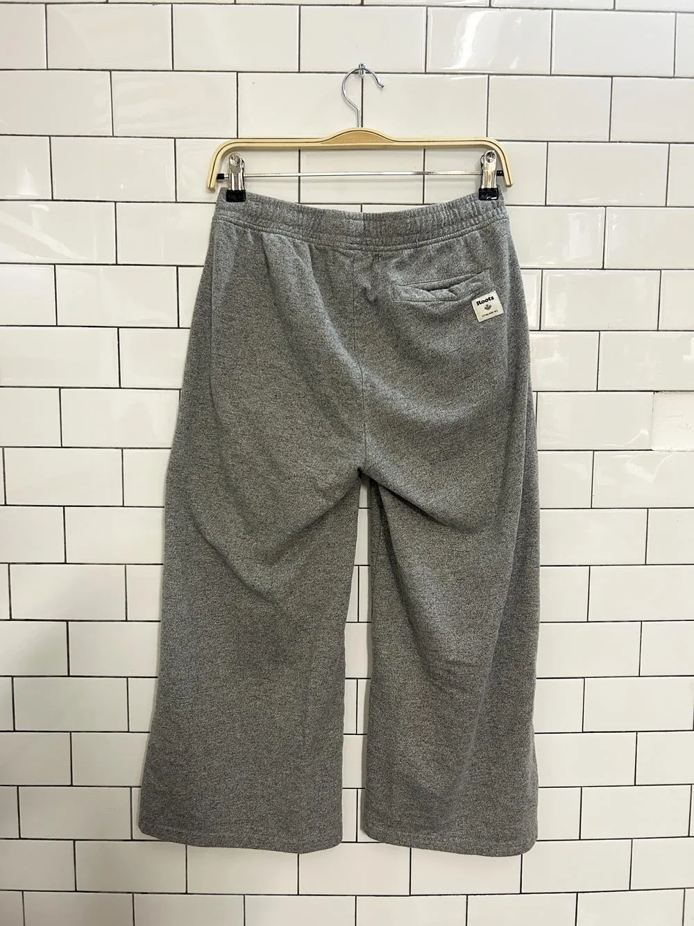 roots original wide leg crop sweatpant