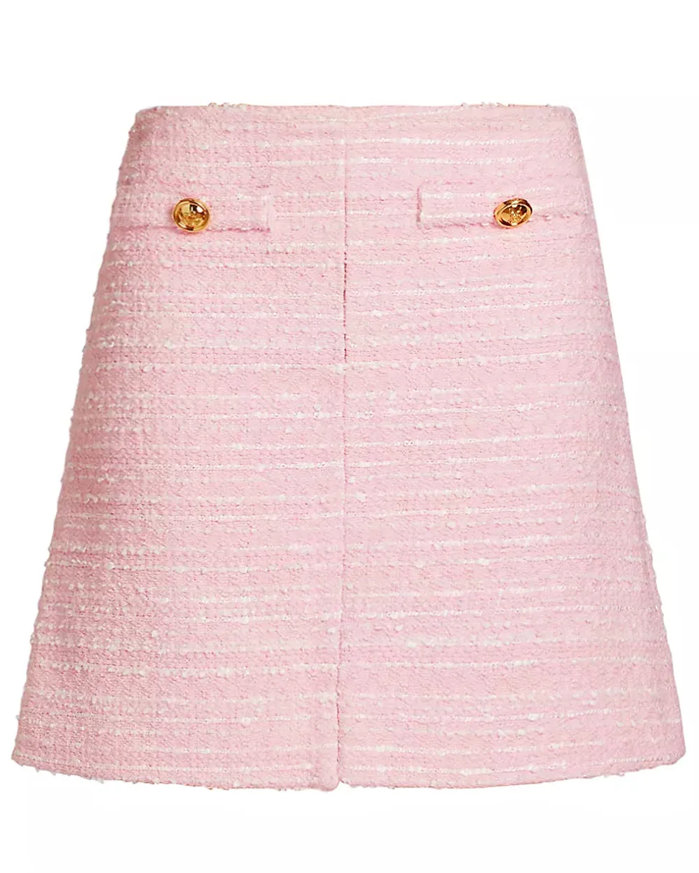 Rose Quartz Boucle Tweed Mini Skirt