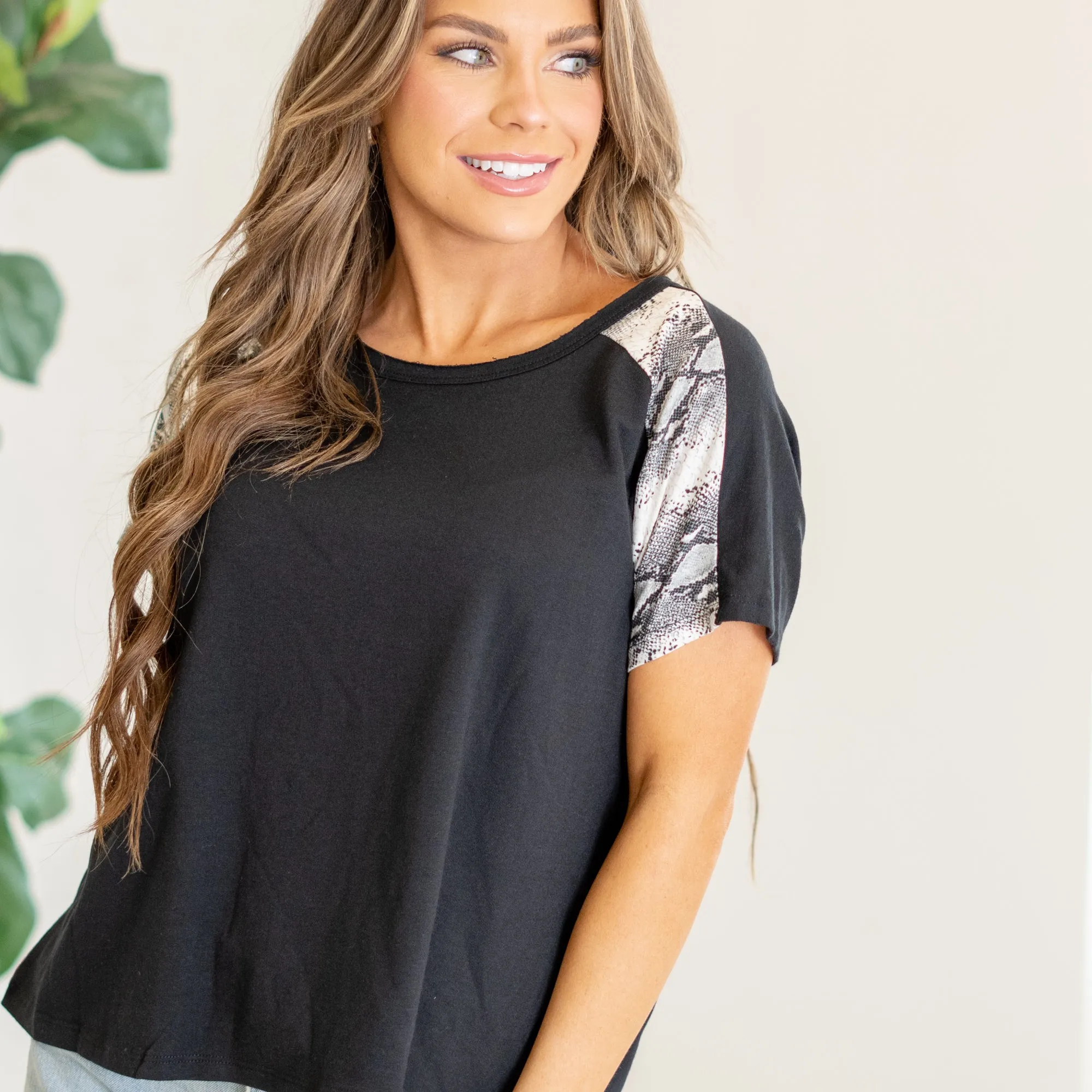 Round Neck Drop Shoulder Top