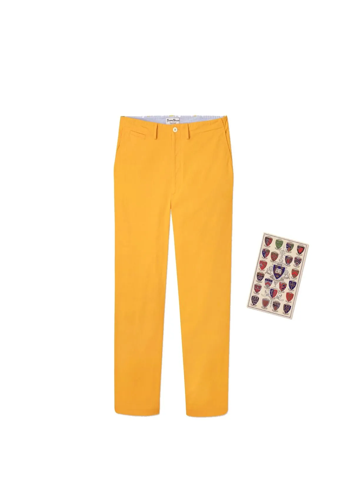 ROWING BLAZERS GOLD COTTON TWILL WIDE TROUSER