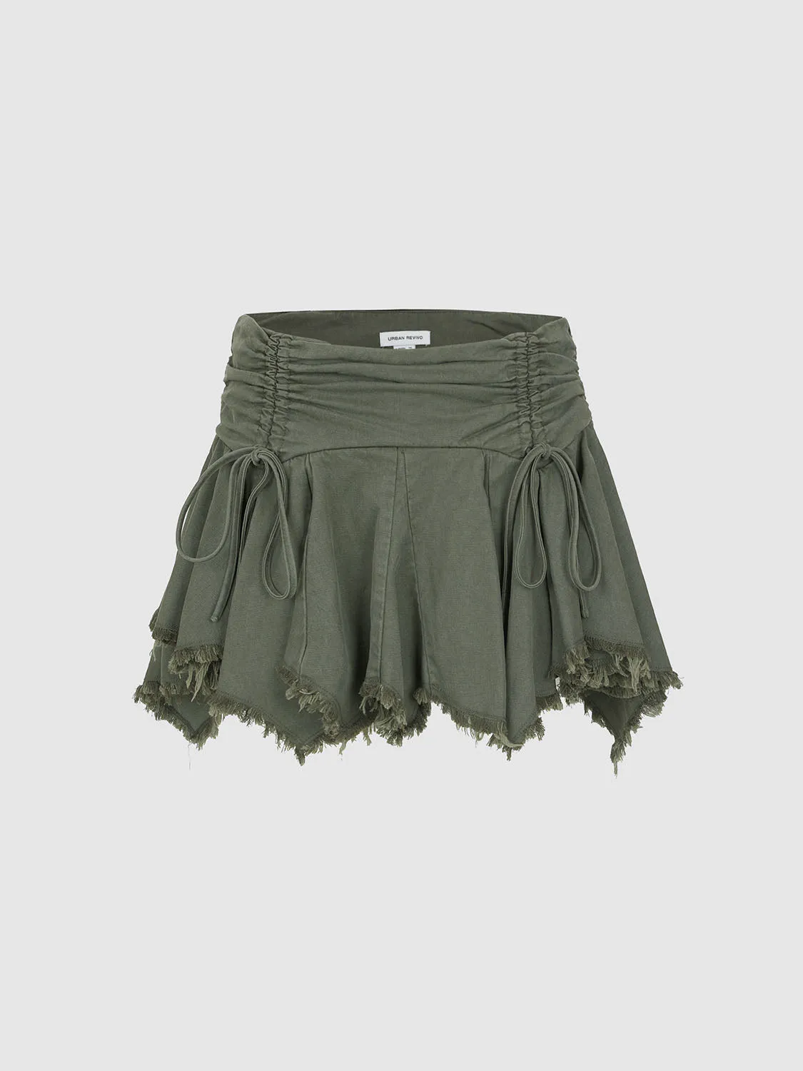 Ruched Mini A-Line Skirts
