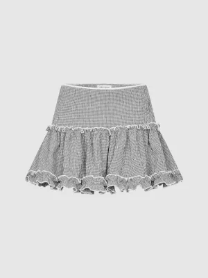 Ruffle Hem Mini A-Line Skirts