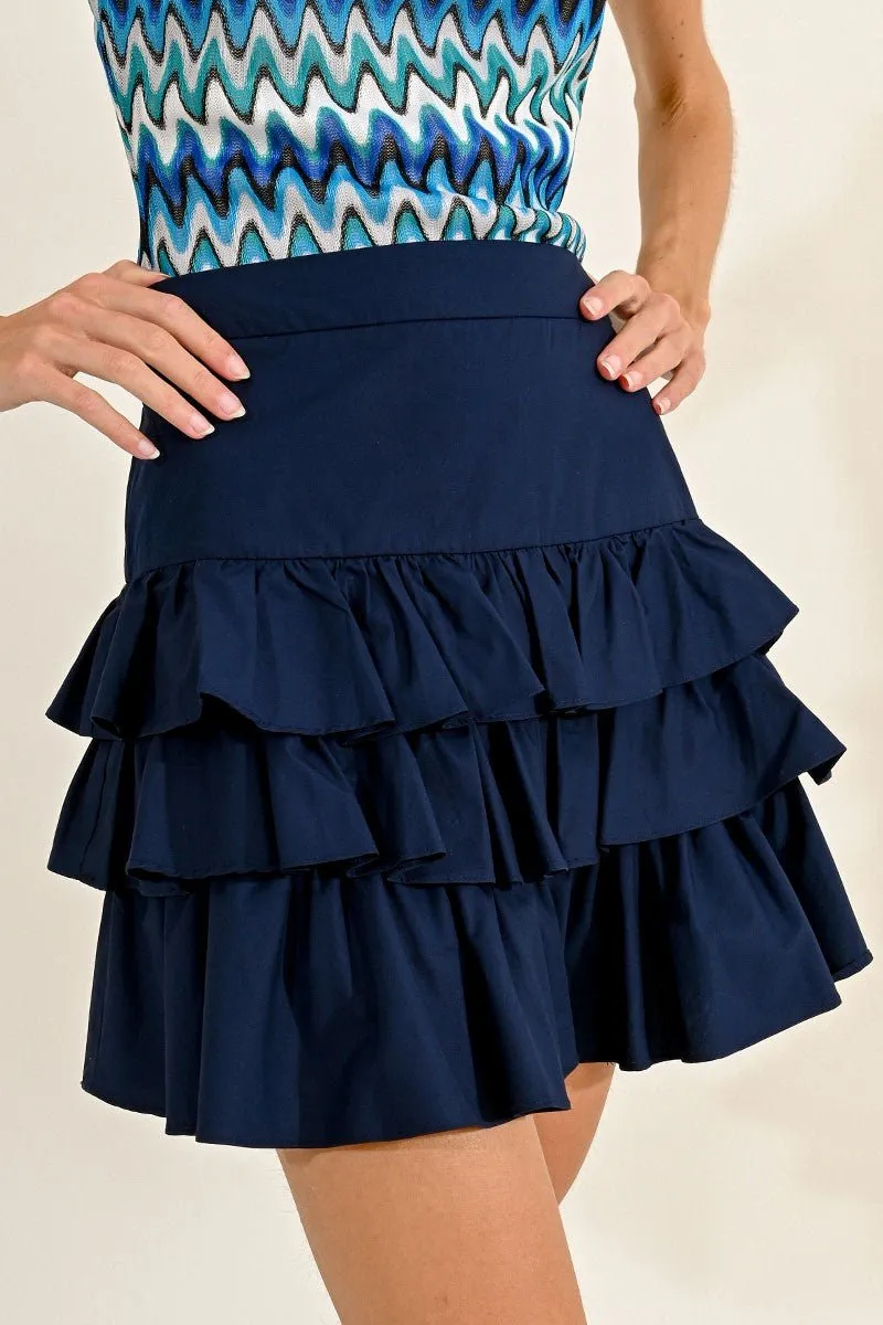 RUFFLED MINI SKIRT