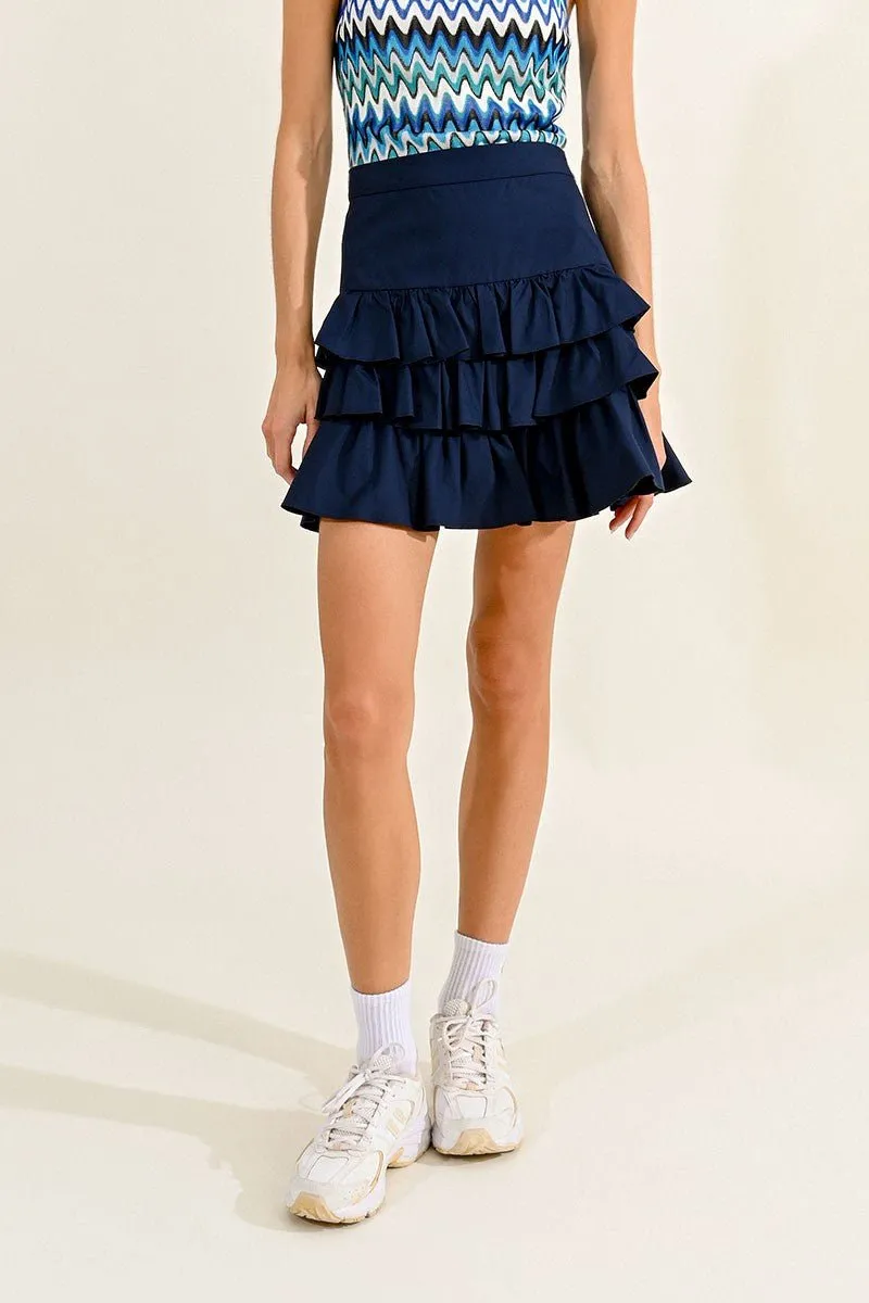 RUFFLED MINI SKIRT