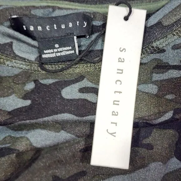 Sanctuary Jogger Pajamas Set Loungewear French Terry Earth Camo Size Small
