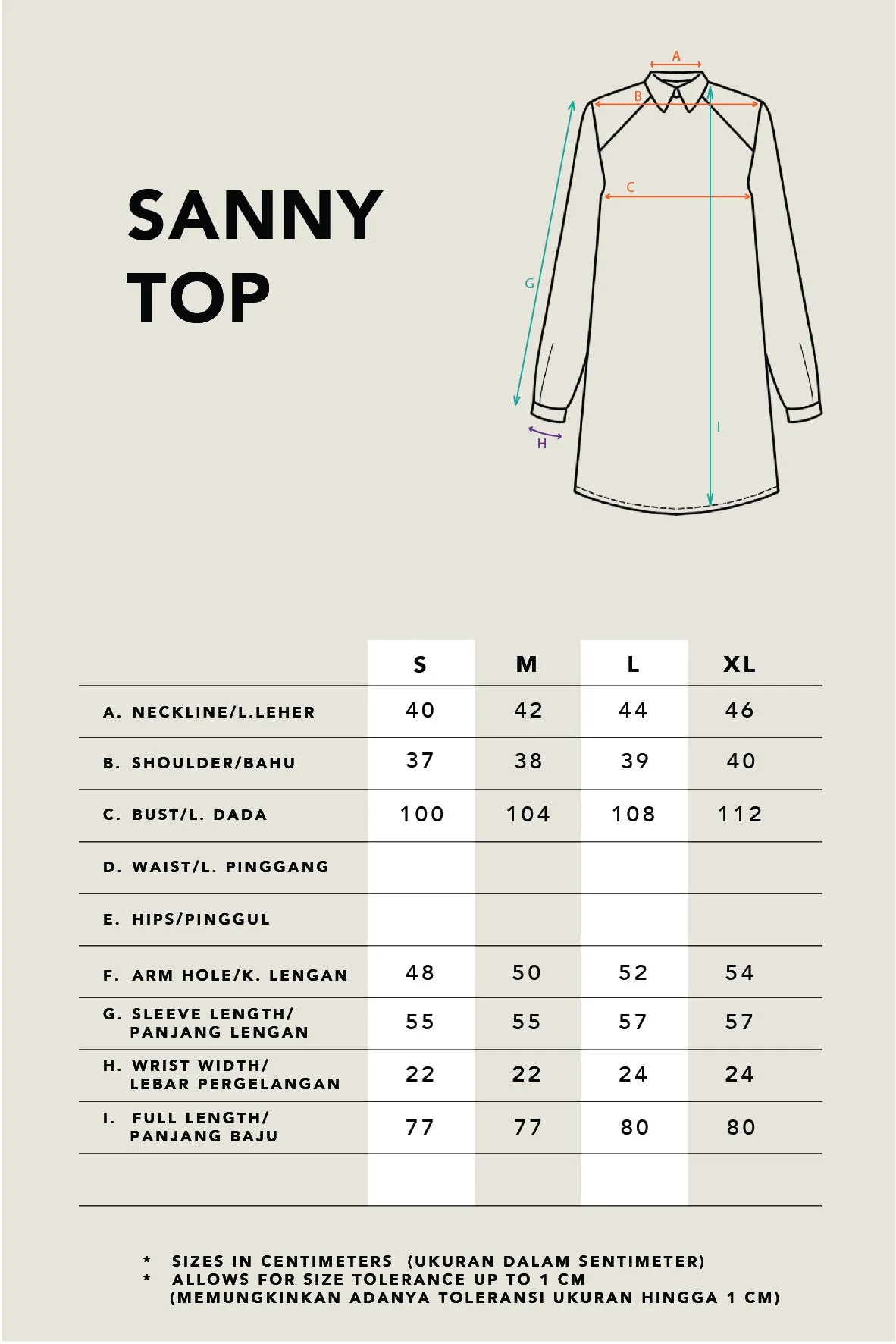 SANNY TOP PLAIN COSMIC