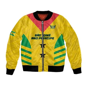Sao Tome and Principe Football Custom Bomber Jacket Sporty Style - Yellow Color LT15