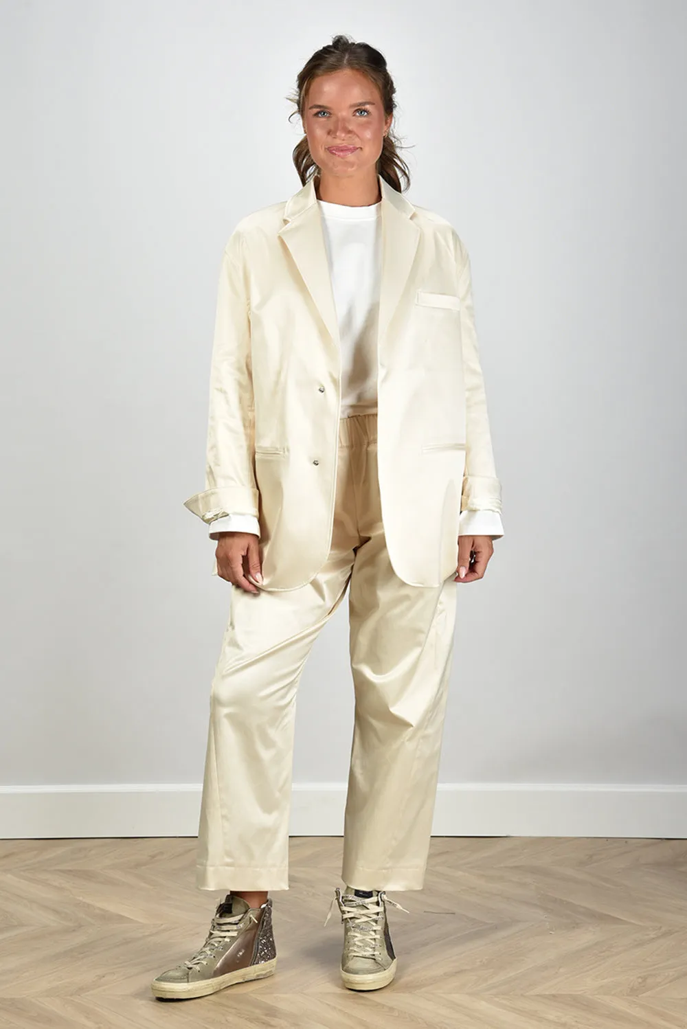 Sea Me Happy blazer Bailey Shiny Cotton ivory