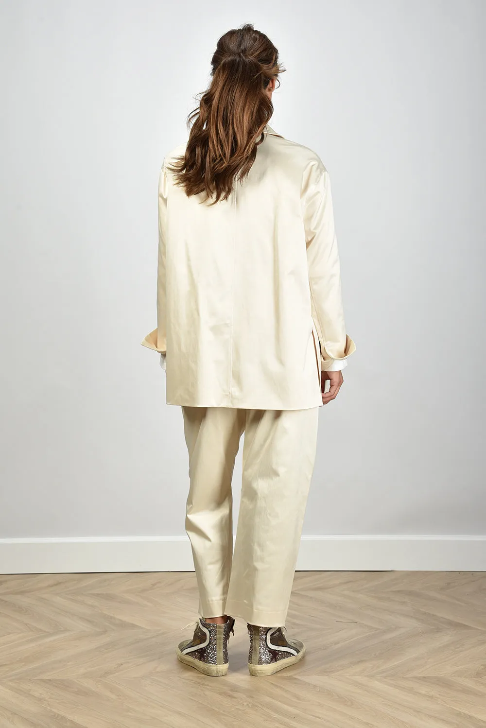 Sea Me Happy blazer Bailey Shiny Cotton ivory