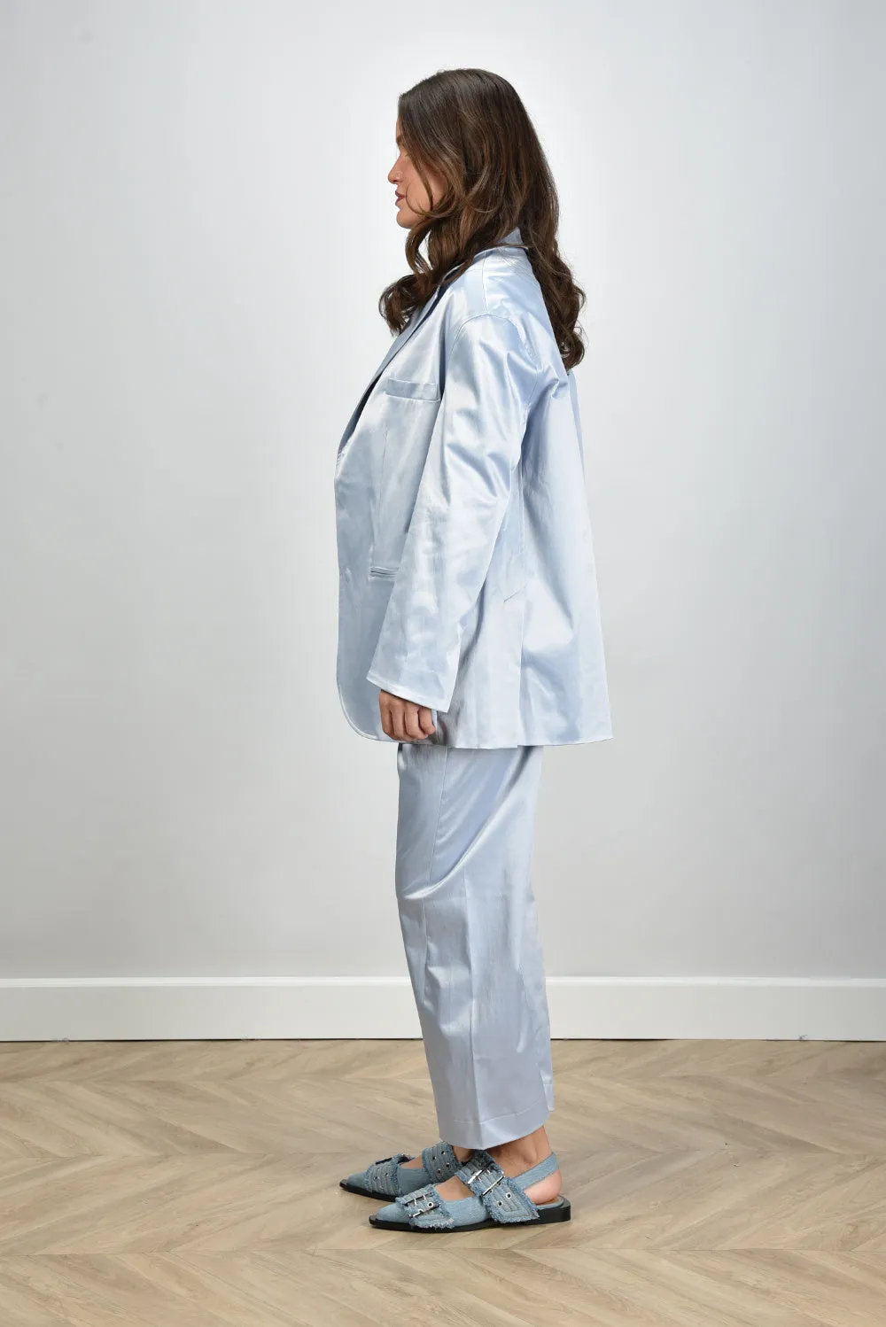 Sea Me Happy blazer Bailey Shiny Cotton silver