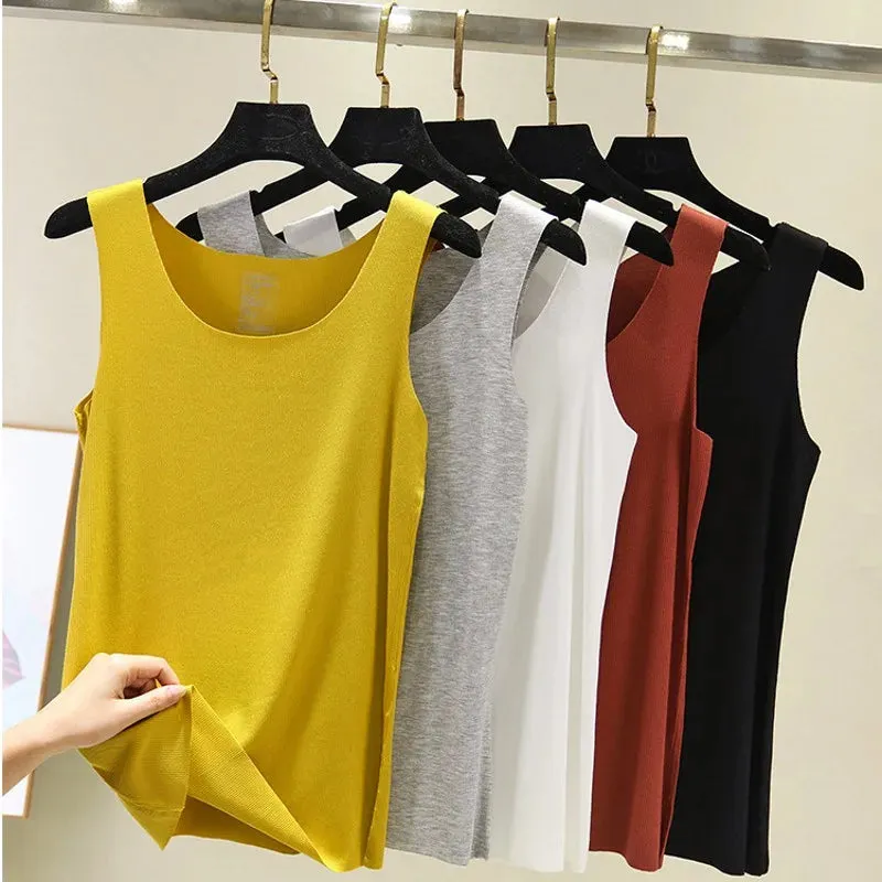 seamless V-Neck Tank Tops
