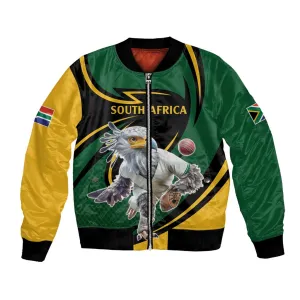 Secretary Bird South Africa Cricket Custom Bomber Jacket Unique Pattern LT9