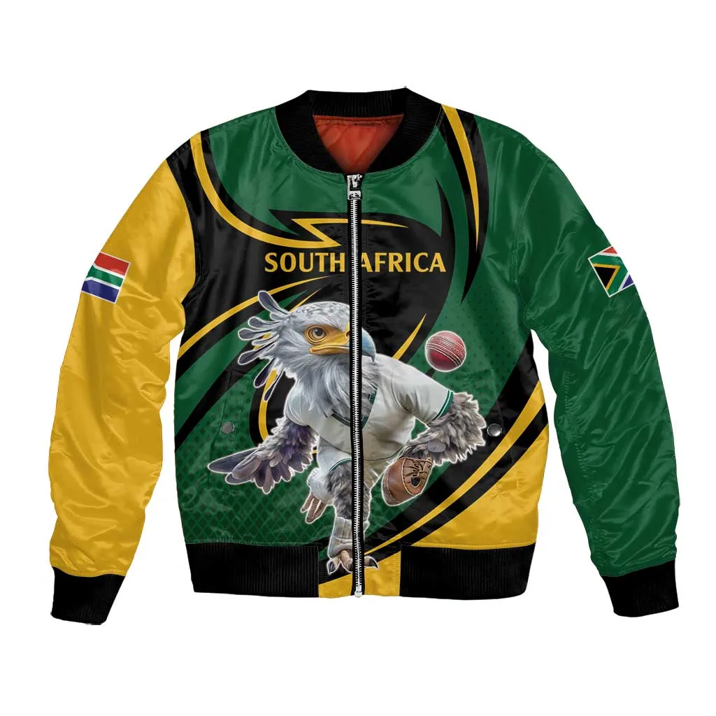 Secretary Bird South Africa Cricket Custom Bomber Jacket Unique Pattern LT9