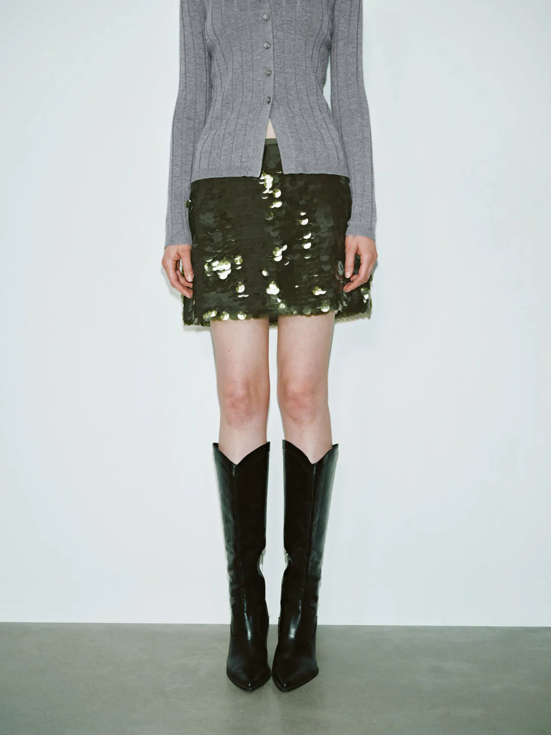 Sequin Mini A-Line Skirts
