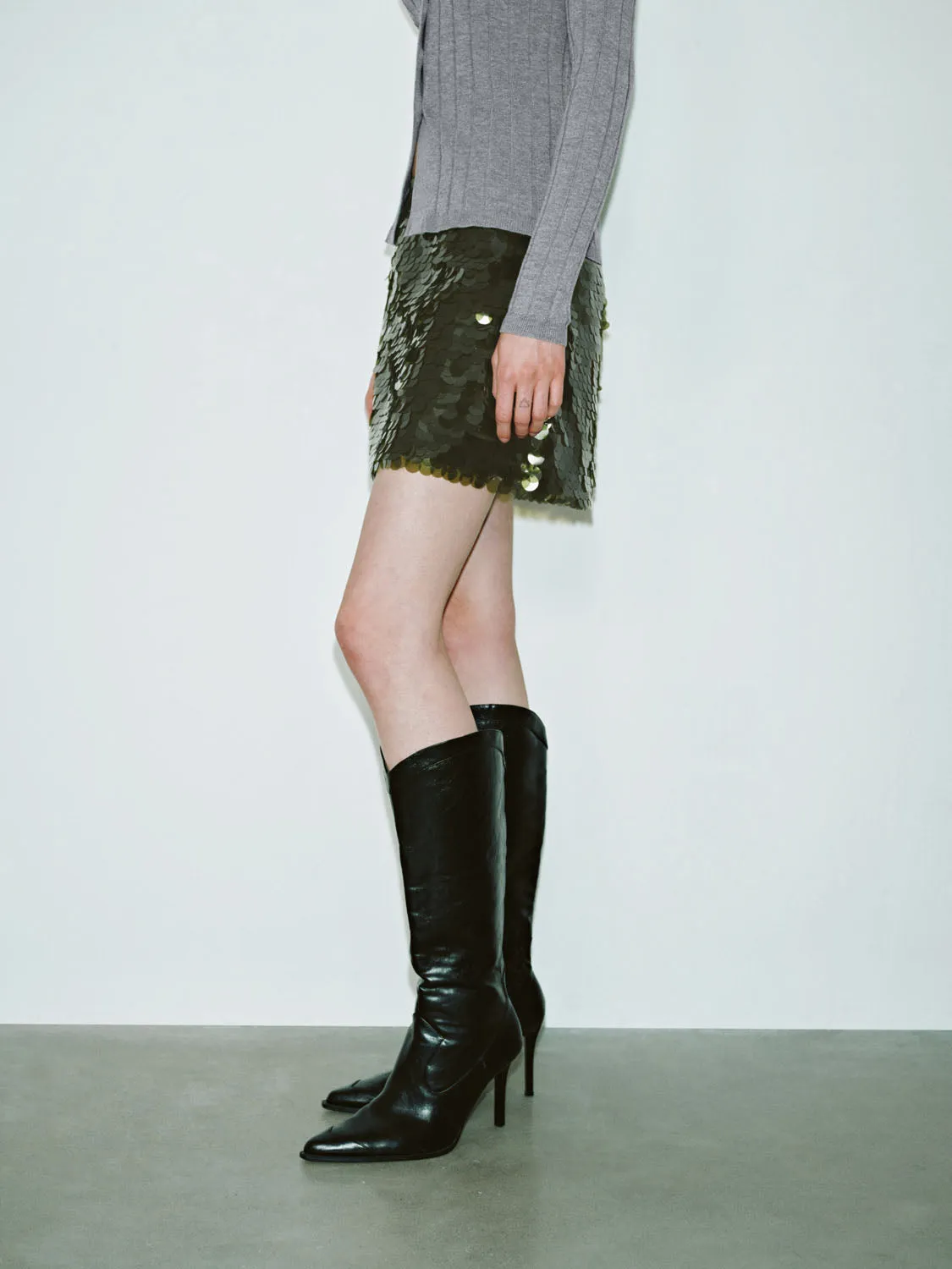 Sequin Mini A-Line Skirts