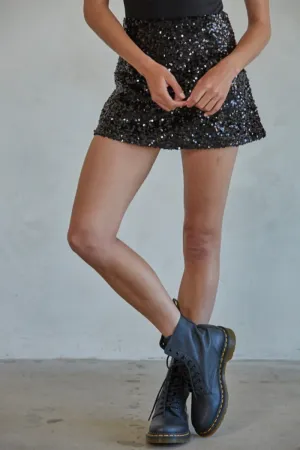 Sequin Mini Skort
