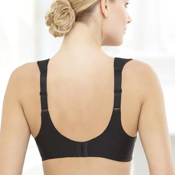 Set of 3! 38D Glamorise NATURAL WIRE Bra (WIDE-STRAPS) STRETCH (DEMI) BLACK NEW