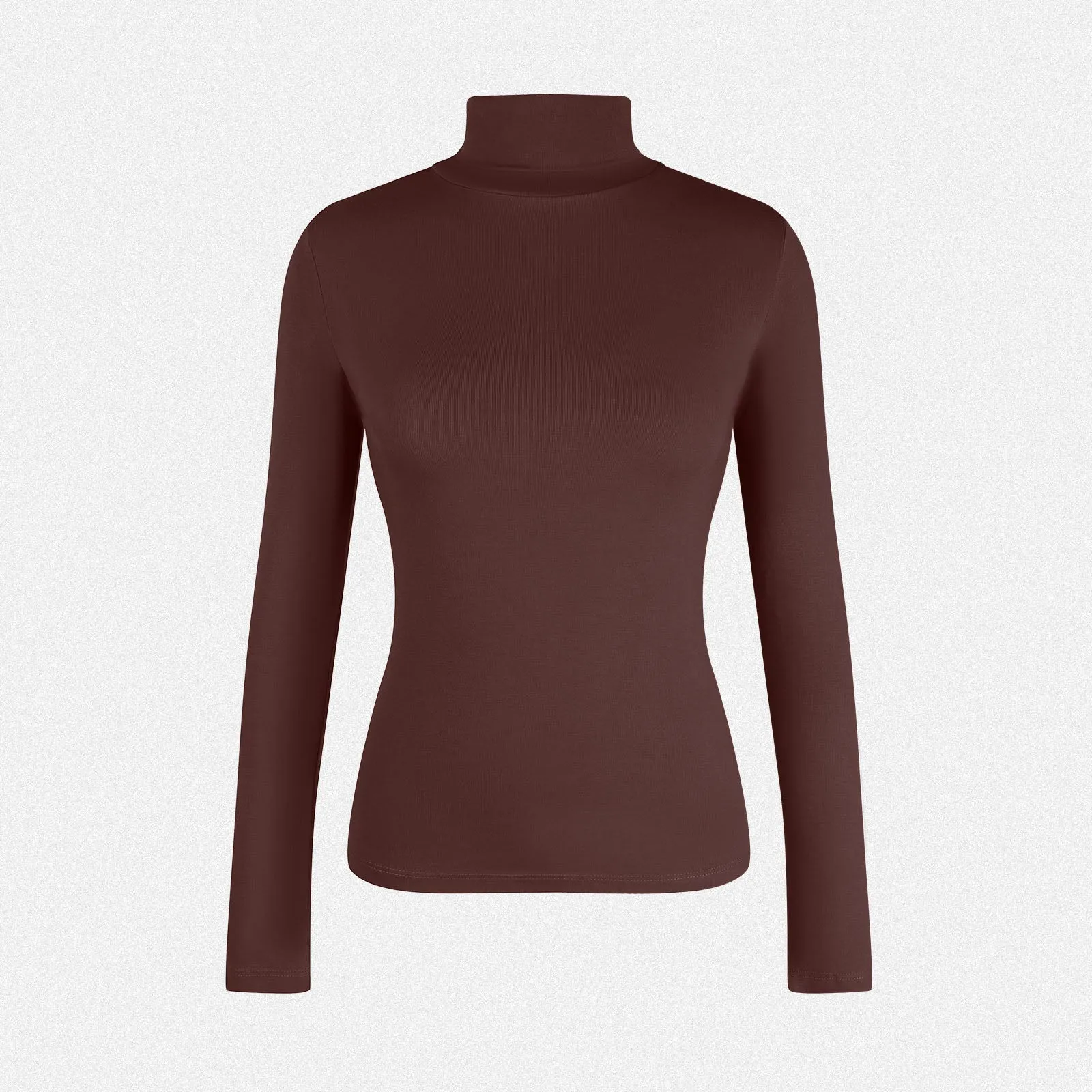 Shaperin Long Sleeve Turtleneck Tops Slim Pullover Shirts