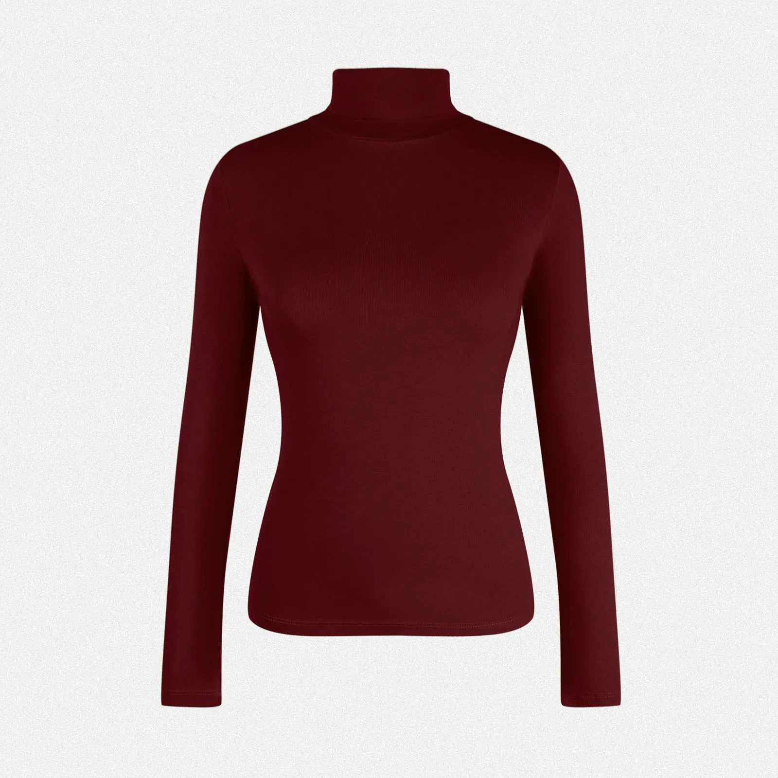 Shaperin Long Sleeve Turtleneck Tops Slim Pullover Shirts