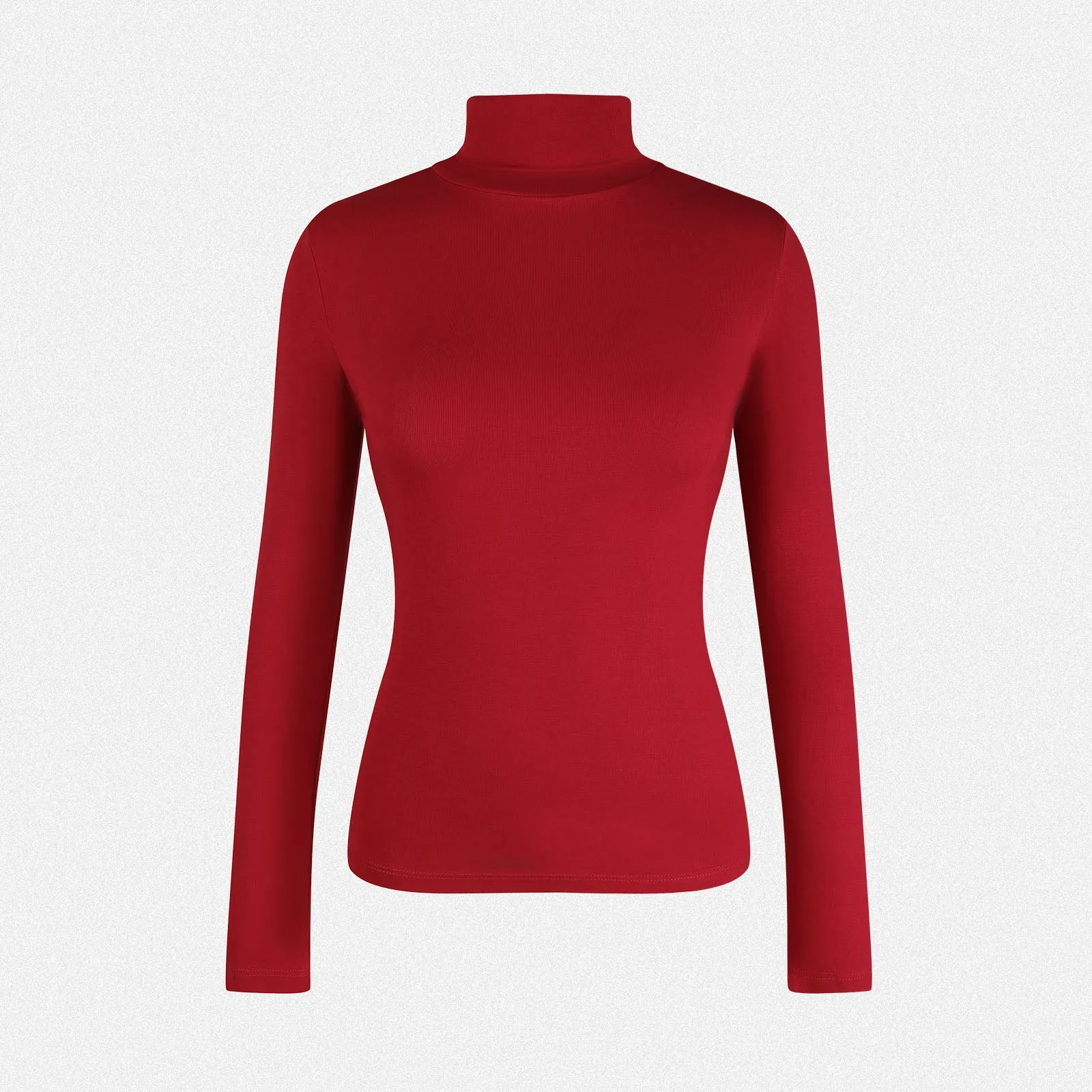 Shaperin Long Sleeve Turtleneck Tops Slim Pullover Shirts