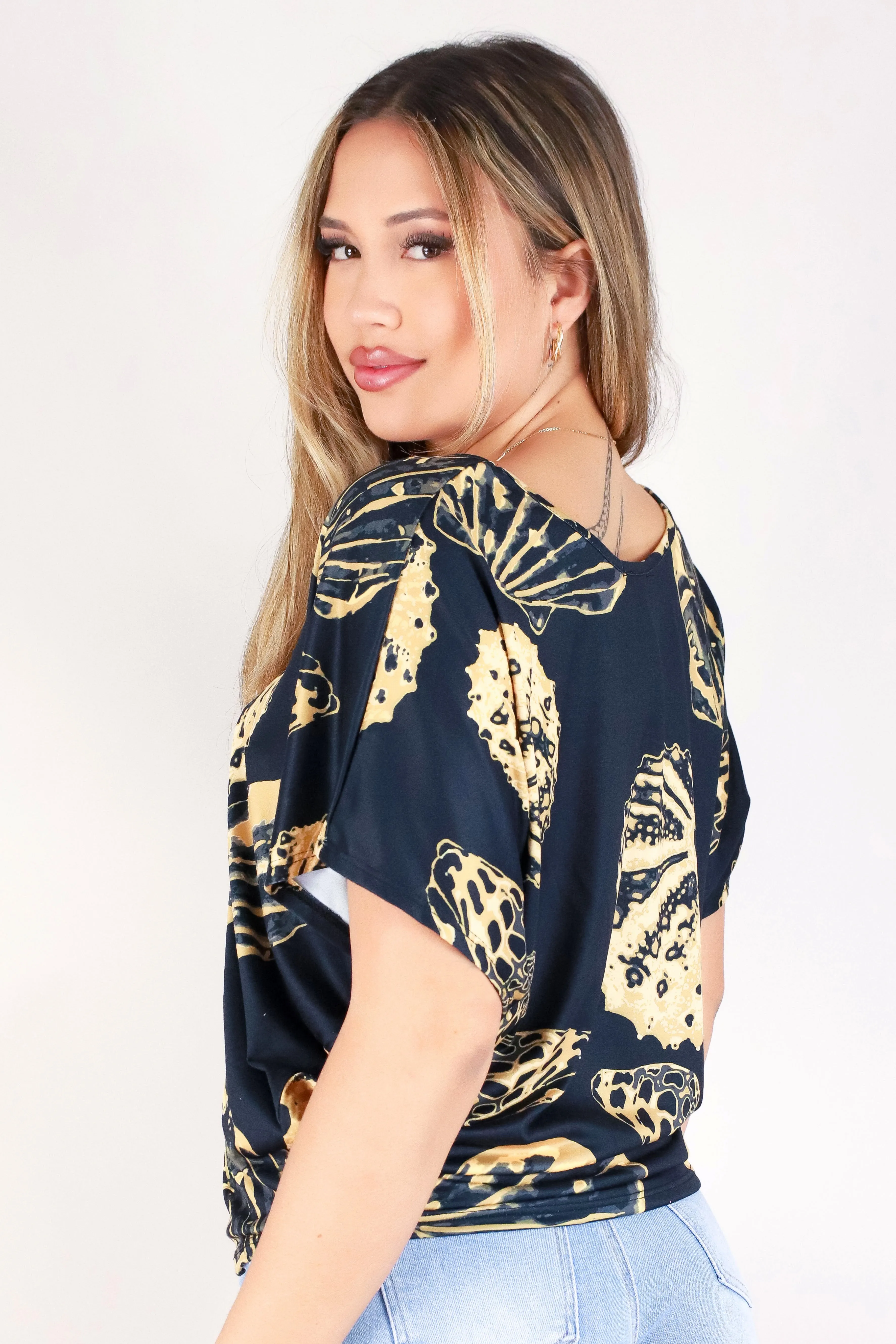 SHELL DOLMAN TOP