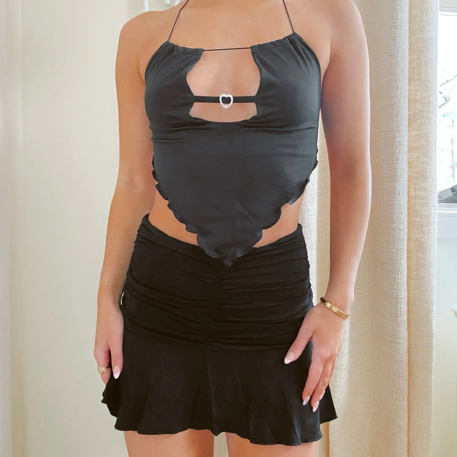 Shia Black Mini Skirt