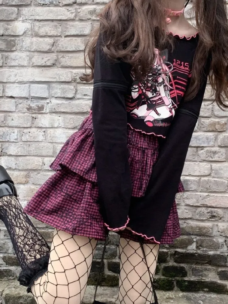 Short Skirts Pink Women Skirts Preppy Style Mini Skirt Japanese Fashion Skirts
