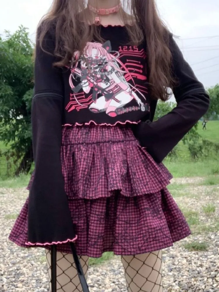 Short Skirts Pink Women Skirts Preppy Style Mini Skirt Japanese Fashion Skirts