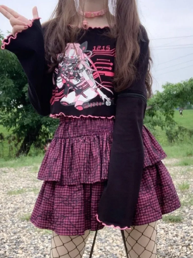 Short Skirts Pink Women Skirts Preppy Style Mini Skirt Japanese Fashion Skirts