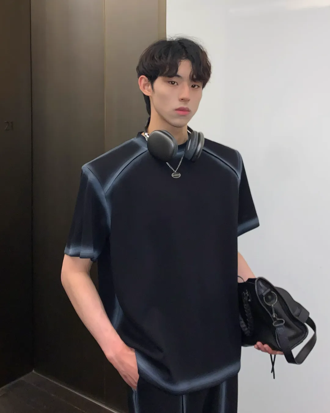 Shoulder Pad T-Shirt / Wide Pants CBJ0079