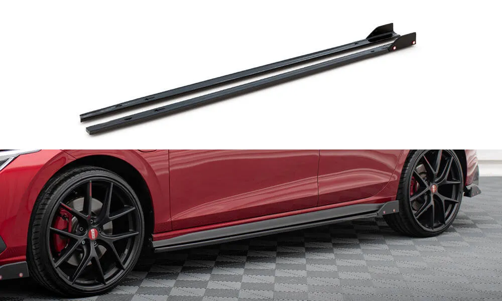 Side Skirts Diffusers V.2   Flaps Volkswagen Golf GTI / GTE / GTI Clubsport / GTD / R-Line Mk8