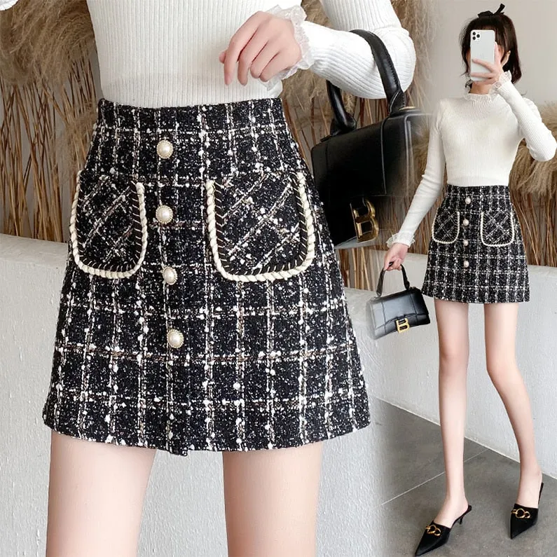 Skirts for Women Solid High Waist Slimming Skirts Autumn Spring