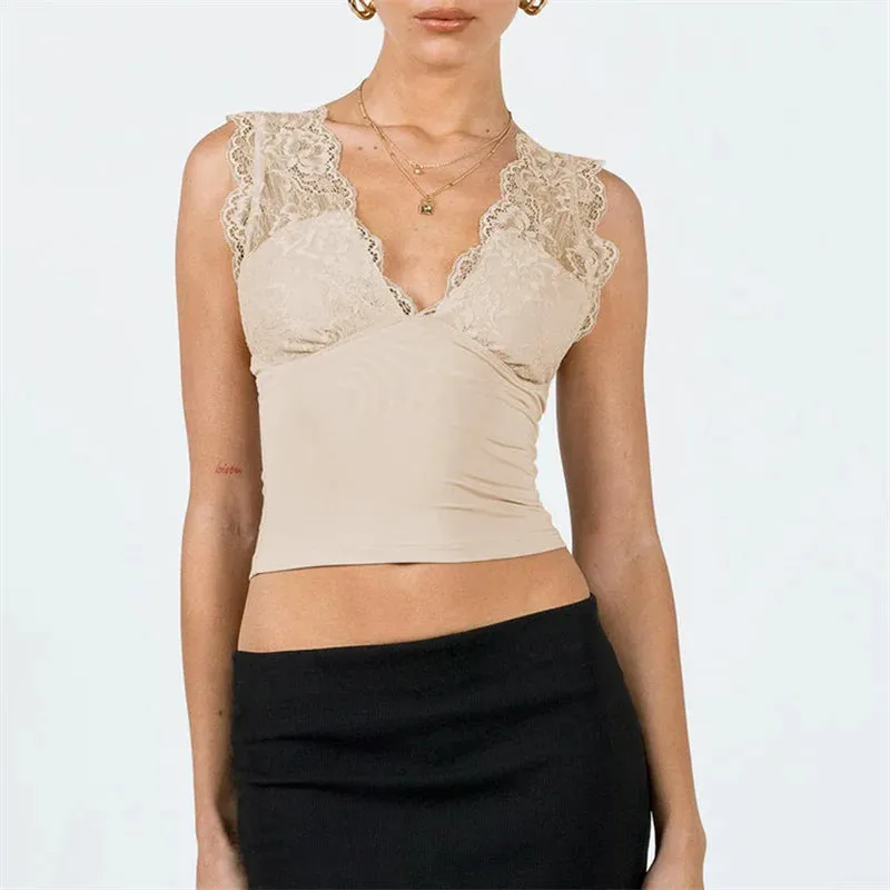Slinky V-Neck Sleeveless Top