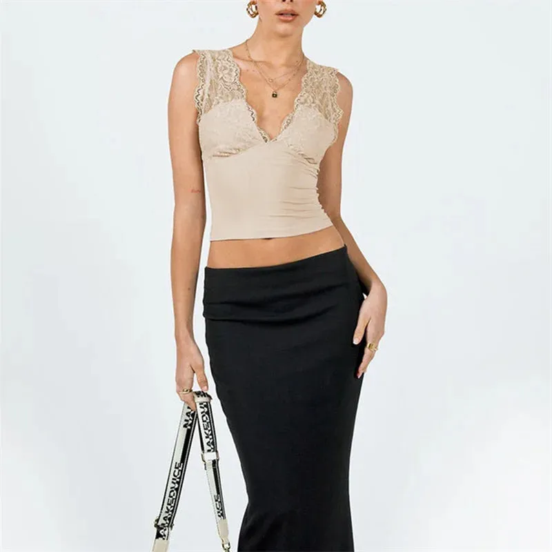 Slinky V-Neck Sleeveless Top