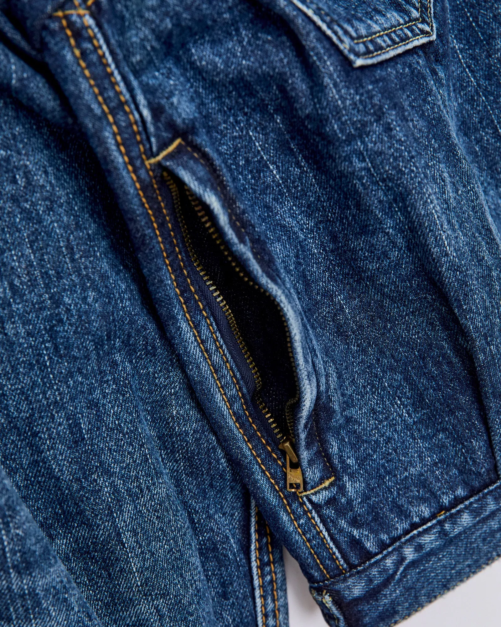 Social Sculpture 101X Damaged Denim JKT in 1010 Washed Indigo