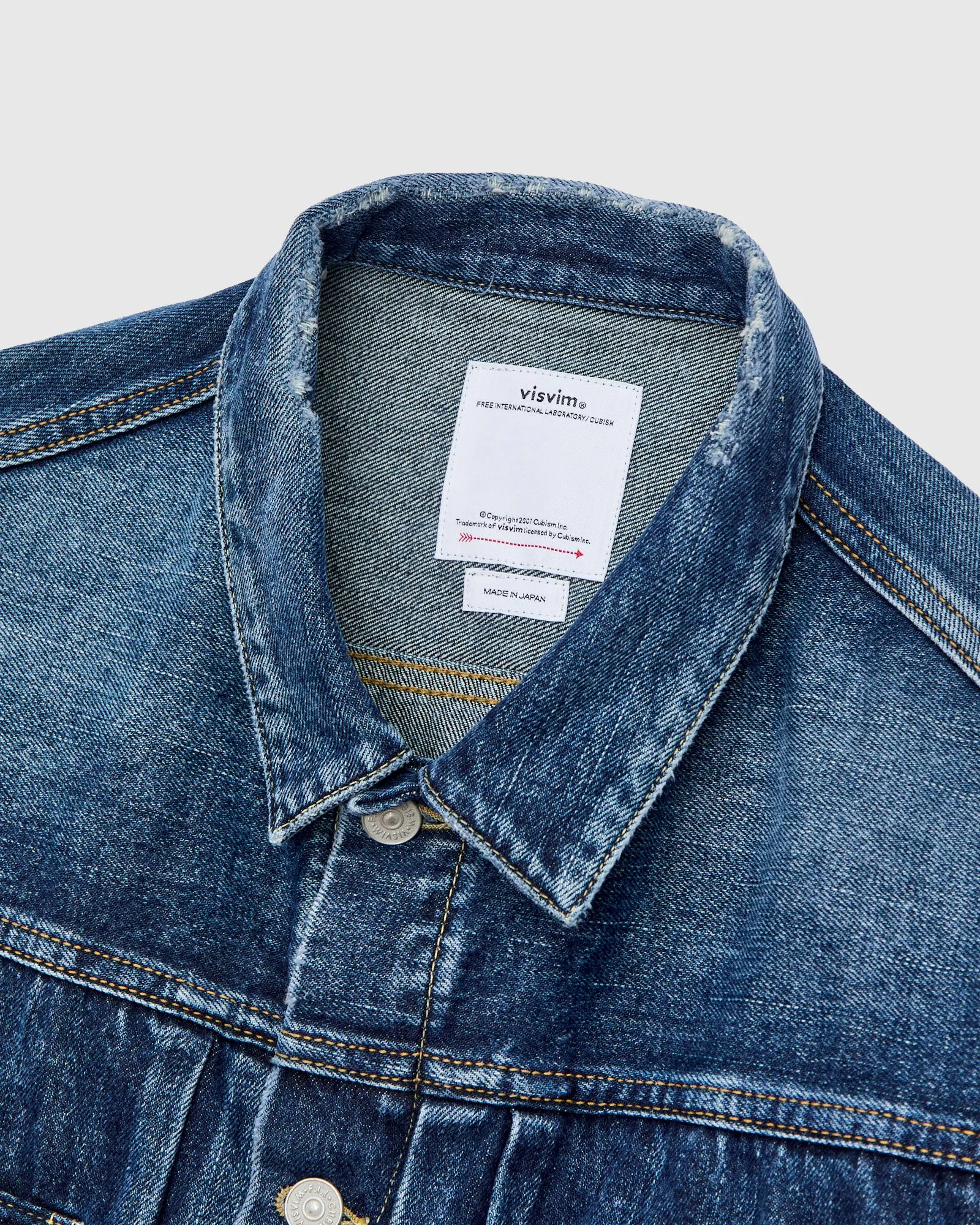 Social Sculpture 101X Damaged Denim JKT in 1010 Washed Indigo