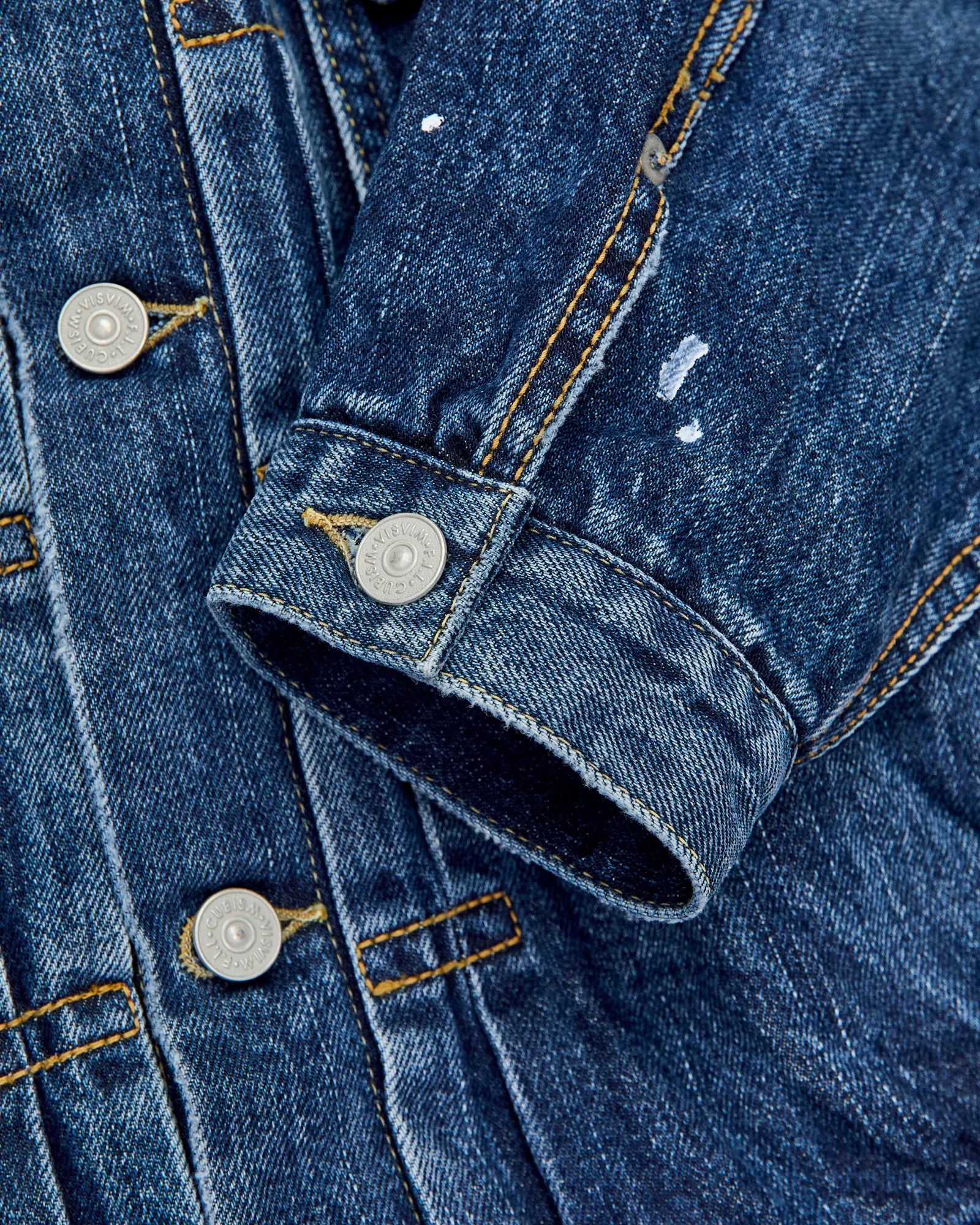 Social Sculpture 101X Damaged Denim JKT in 1010 Washed Indigo