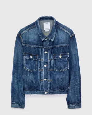Social Sculpture 101X Damaged Denim JKT in 1010 Washed Indigo