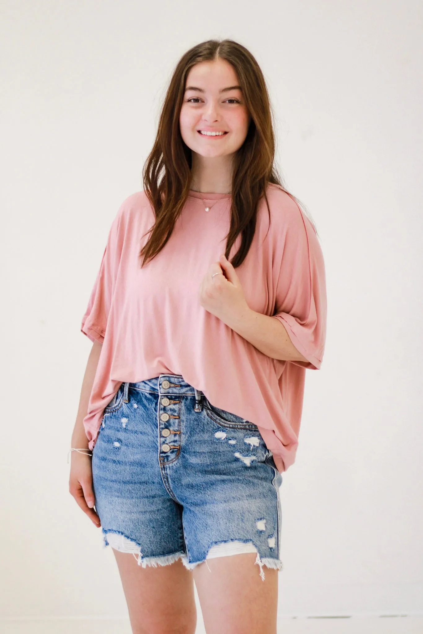 Soft as Butter Top in Faded Coral