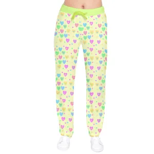 Soft Hearts velvet Drawstring Pants